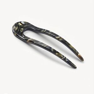 Machete French Hair Pin in Midnight Horn